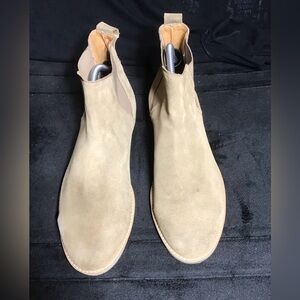 ZARA MAN BOOTS SIZE 11 (44) SPLIT SUEDE LEATHER CHELSEA ANKLE BOOTS FLAWS Men's